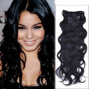 Black Hair Extension 8 Pieces 24" Curly Wa…